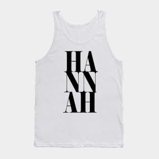 Hannah Girls Name Bold Font Tank Top